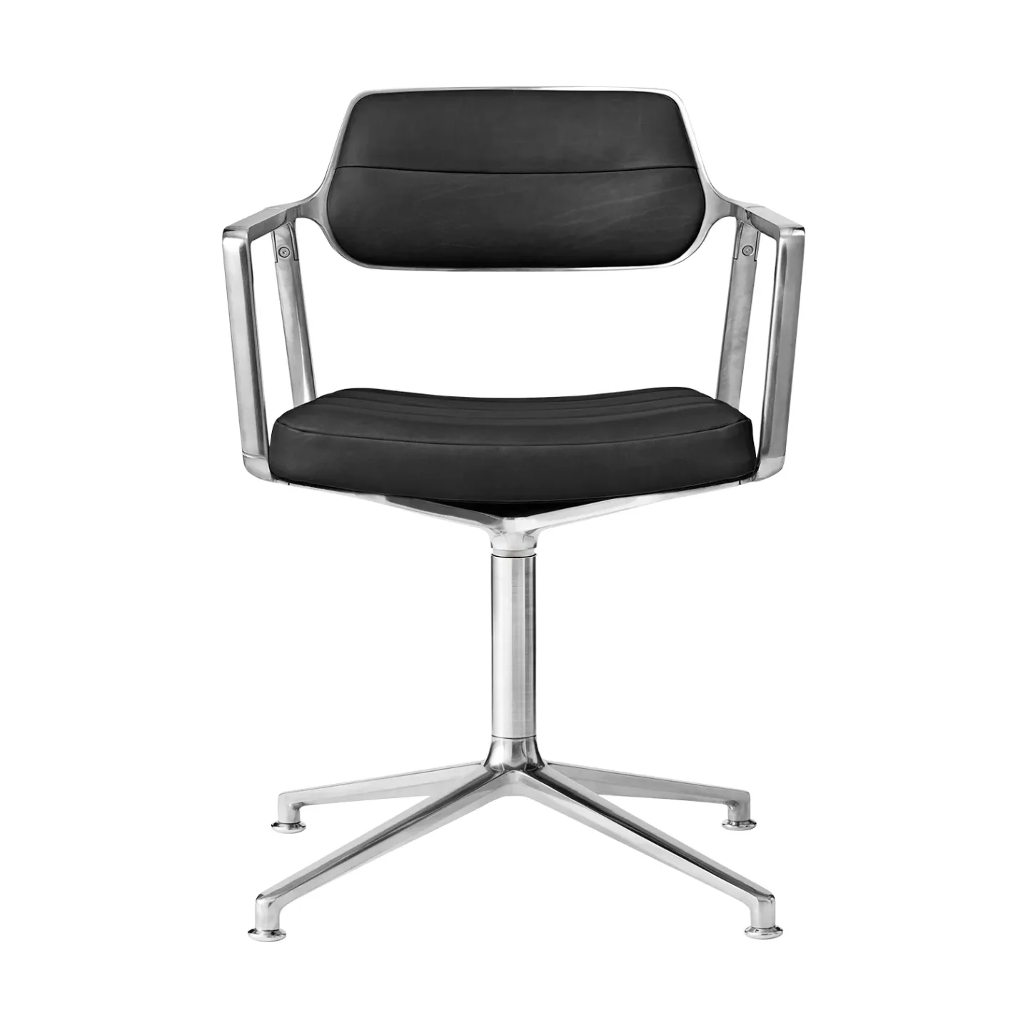 Vipp Vipp453 Swivel kontorsstol Leather black-pol. aluminium