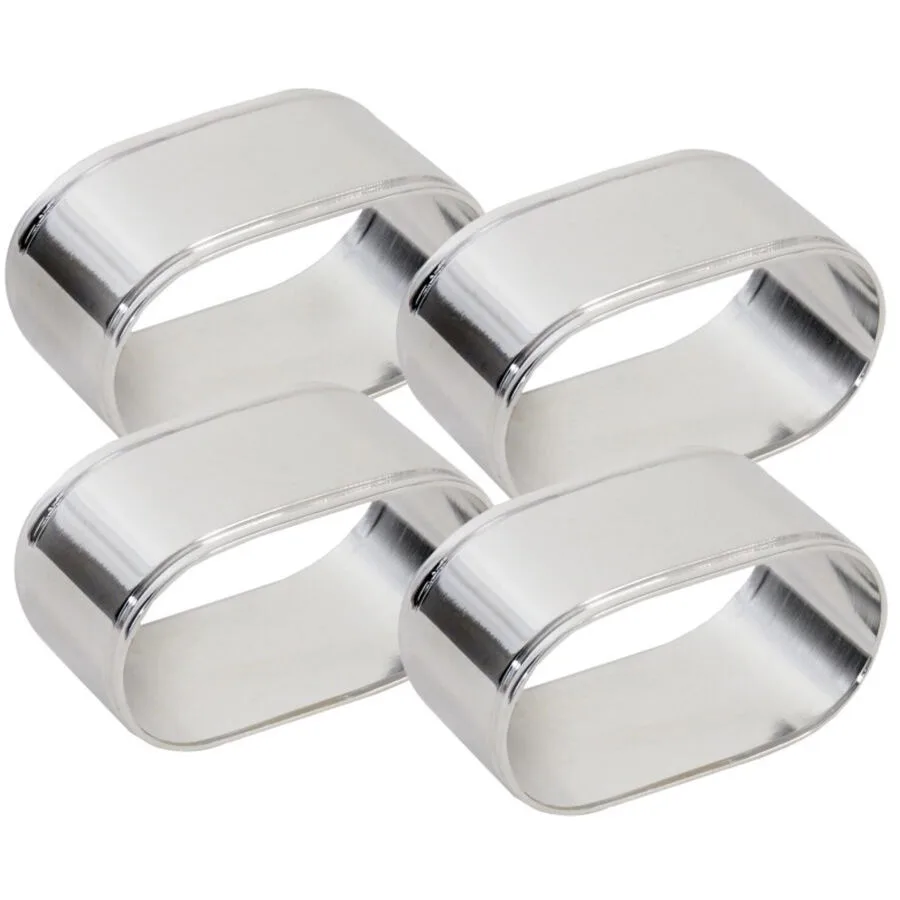 Serviettenring Contacto Bander silber versilbert, Messing B 2.5 cm