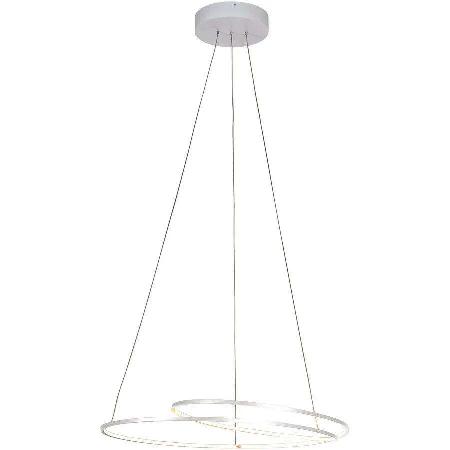 Bopp Pendellampe At Weiss Aluminium 45 cm 140 cm Ausziehbar/Drehbar - LED - Lichtfarbe: Extra warmweiss - LED Energiesparlampen
