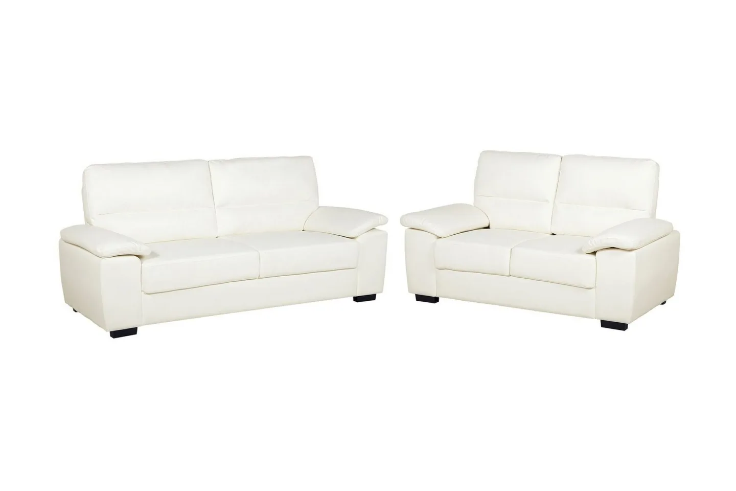 Soffgrupp Shundria 2-Sits + 3-Sits Konstläder - Beige