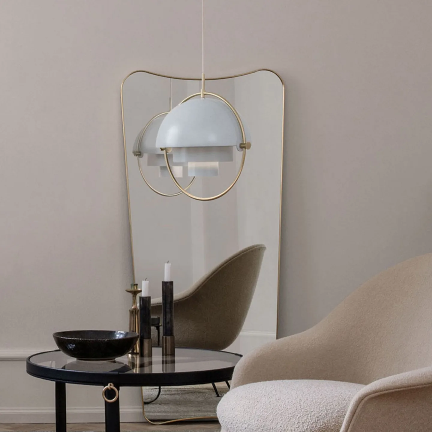 Multi-Lite pendellampa Ø36 krom/vit - Gubi - Vardagsrum - Design - Metall - Med en ljuskälla