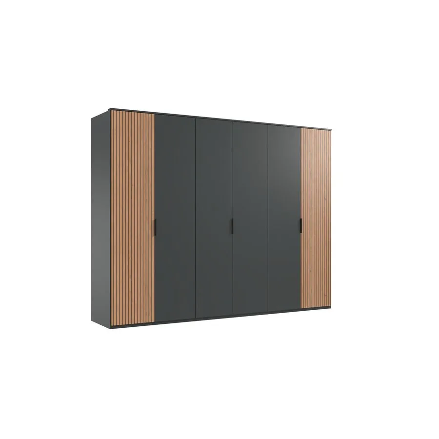 Kleiderschrank Tula Eiche/graphit Holzwerkstoff B 270 cm