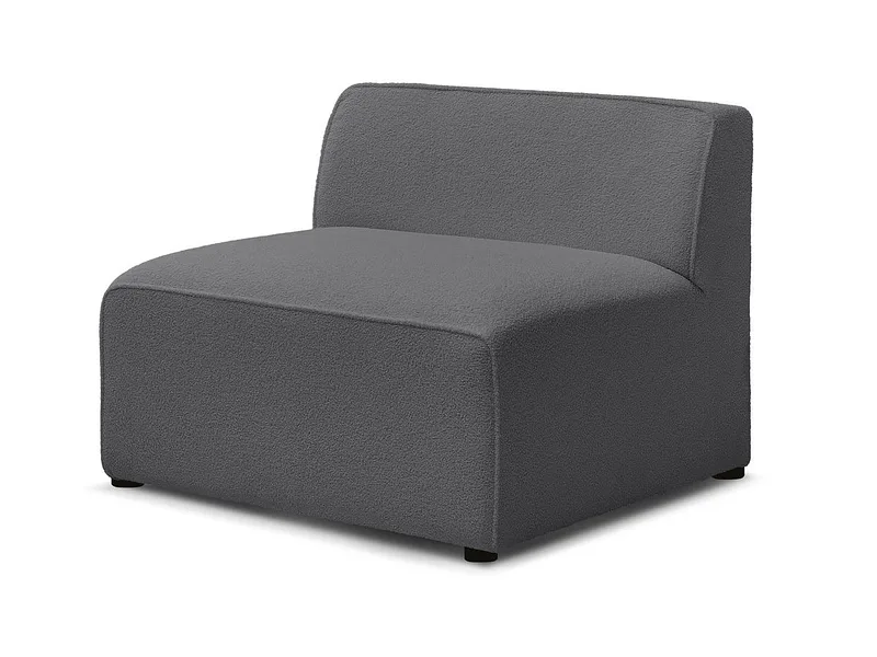 Modulare Sessel für Sofa BOBOCHIC MEGEVE Boucle-Stoff dunkelgrau
