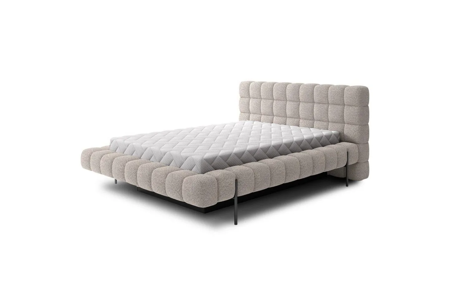 Säng med klädsel Eltap Magentta - 160x200 cm, Royal 18, Beige
