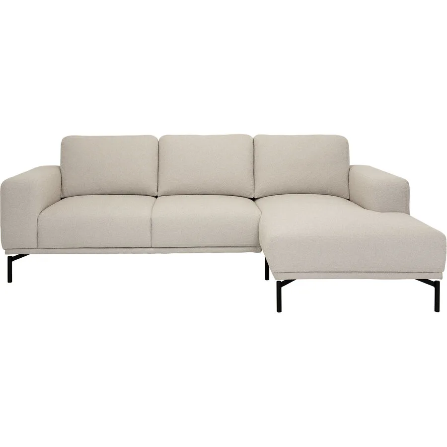 Ecksofa Maja Rechts Stoff sand B 243 T 162 cm
