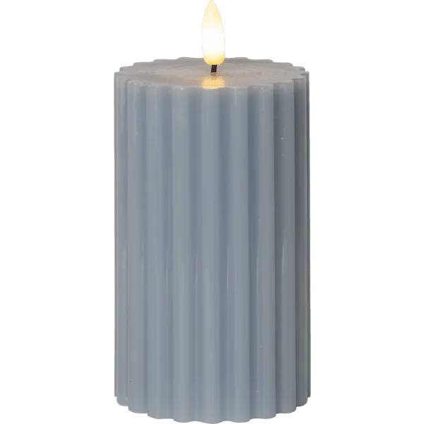 Star Trading - LED Blockljus Flamme Stripe - Batteriljus - Blå