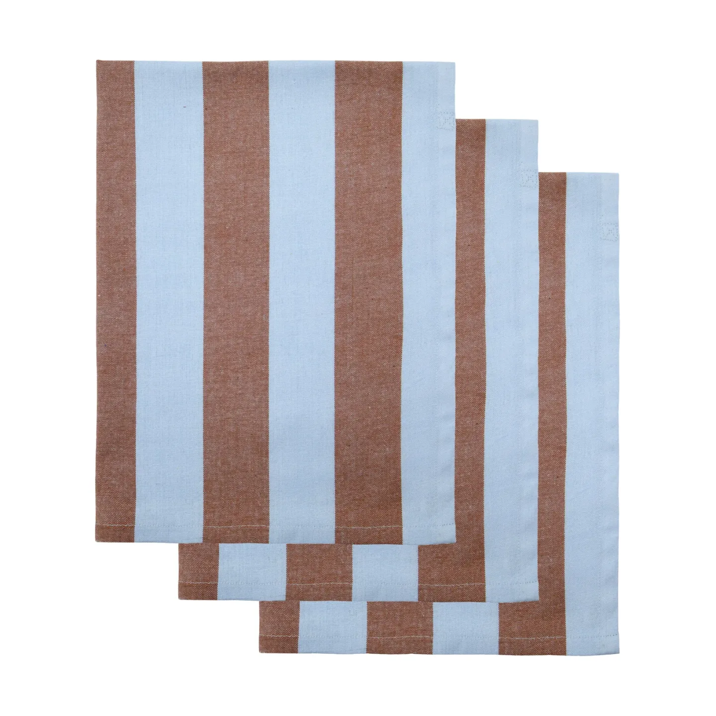 House Doctor Cook Geschirrtuch 55x75 cm 3er-Pack Hellblau-braun