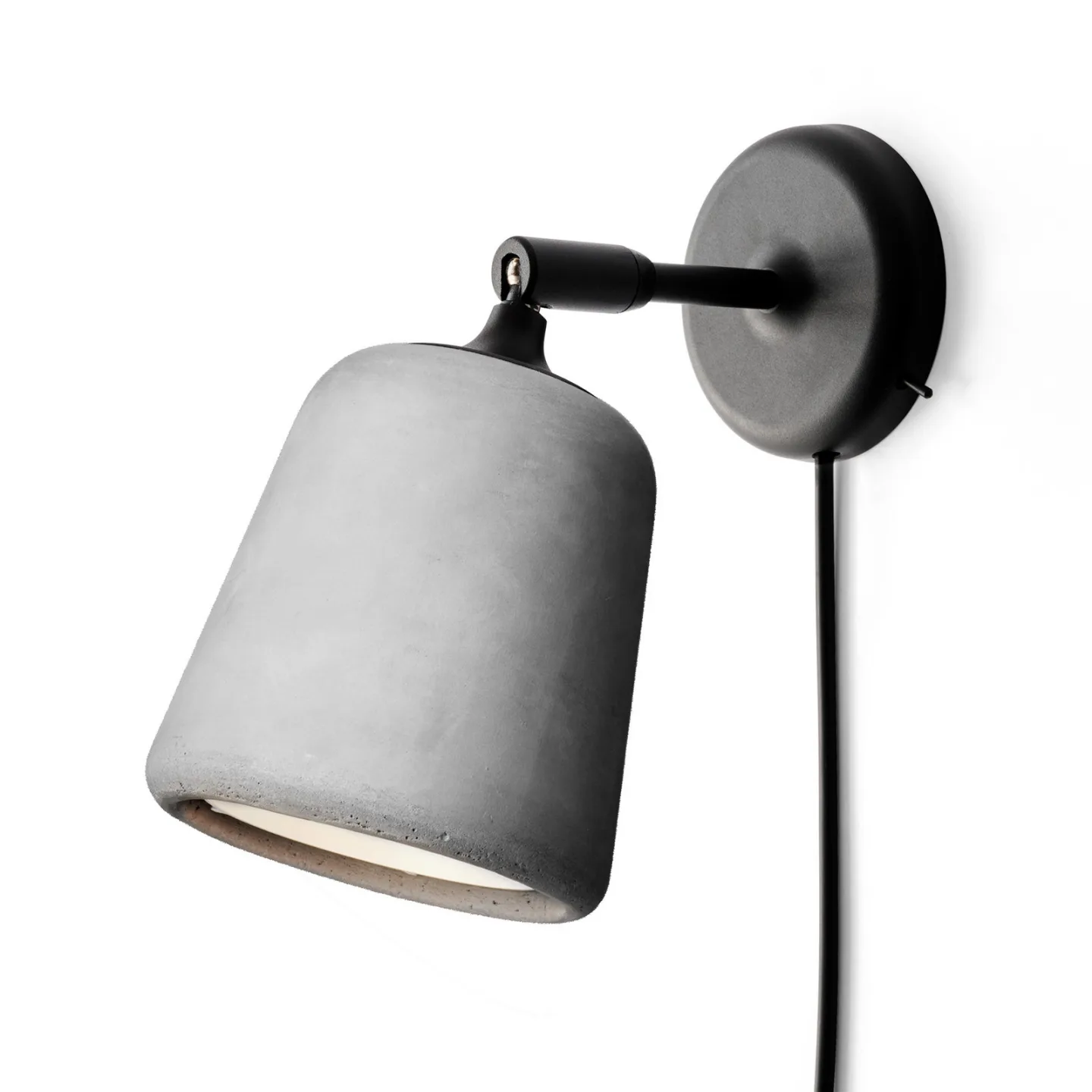 Material Wandleuchte Light Grey Concrete - New Works Material The Originals - Wohnzimmer - Design - Stein - Einflammig