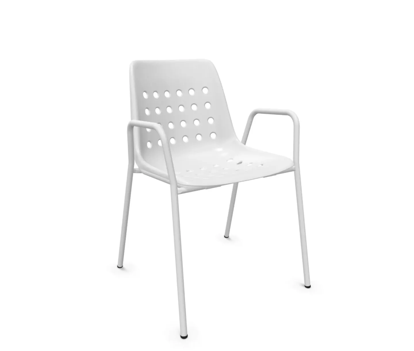 Schaffner Schalen-Stuhl Bermuda mit Armlehne Weiss | Schubiger Möbel