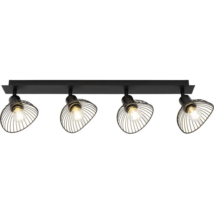 Spot Adrien Schwarz Metall 66 cm 19 cm - Farbe: Schwarz matt
