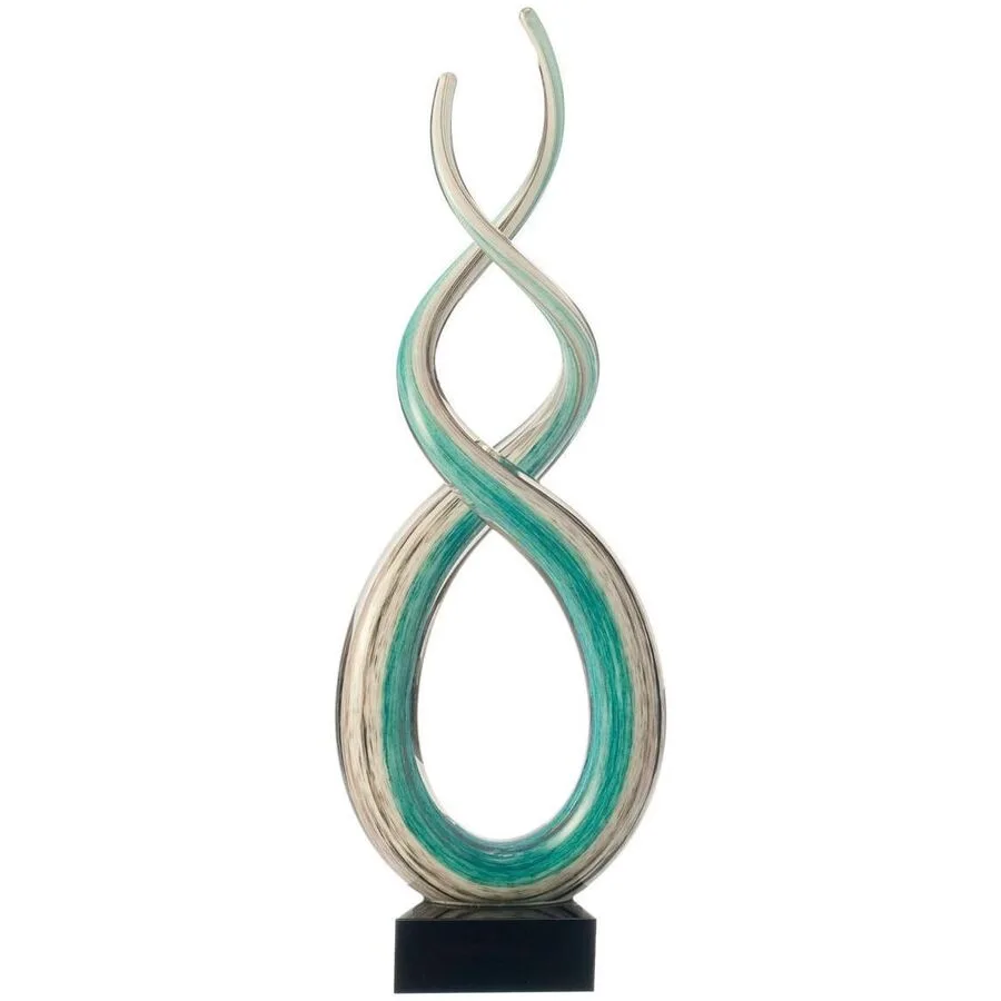Dekoration Leonardo Cyan Glas 38 cm - Farbe: türkis