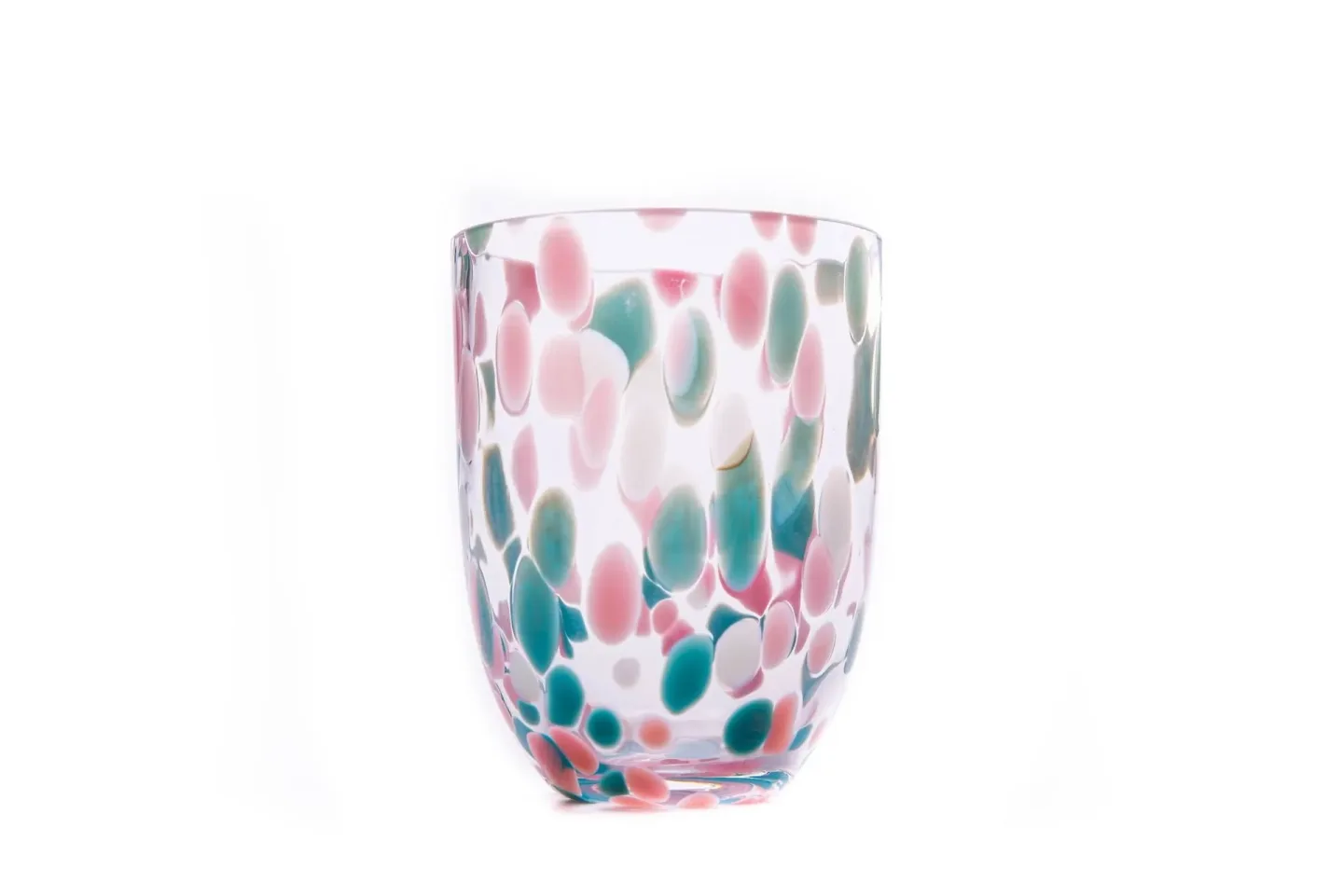 Anna Von Lipa Big Confetti Trinkglas 25 cl Rosa-türkis-hellblau