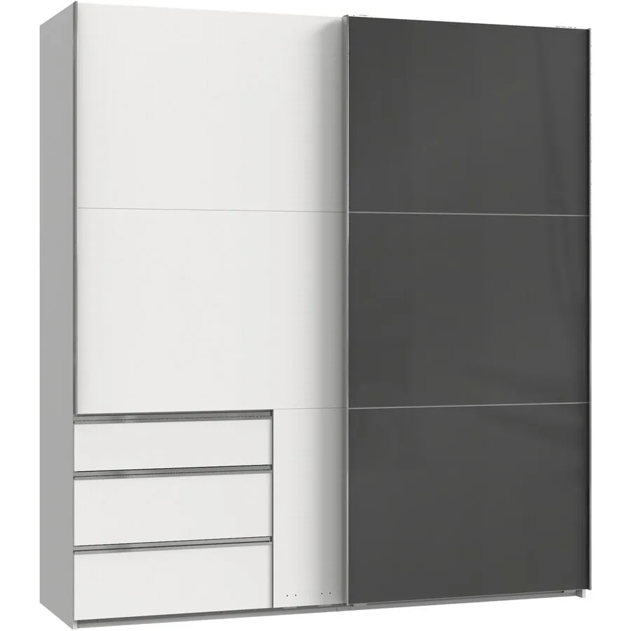 Kleiderschrank Sanko grau Holzwerkstoff B 200 cm