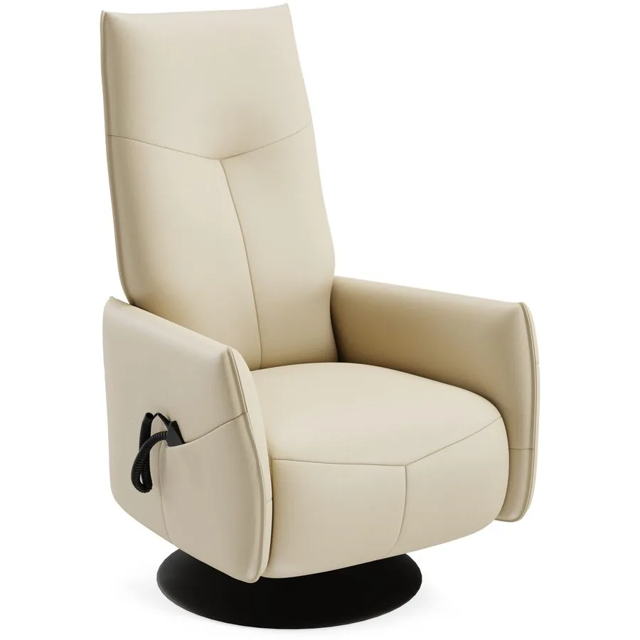 Relaxsessel Jura hellbeige Leder T 164 B 73 H 115 cm - Möbel Konfigurator: Traummöbel individuell zusammenstellen