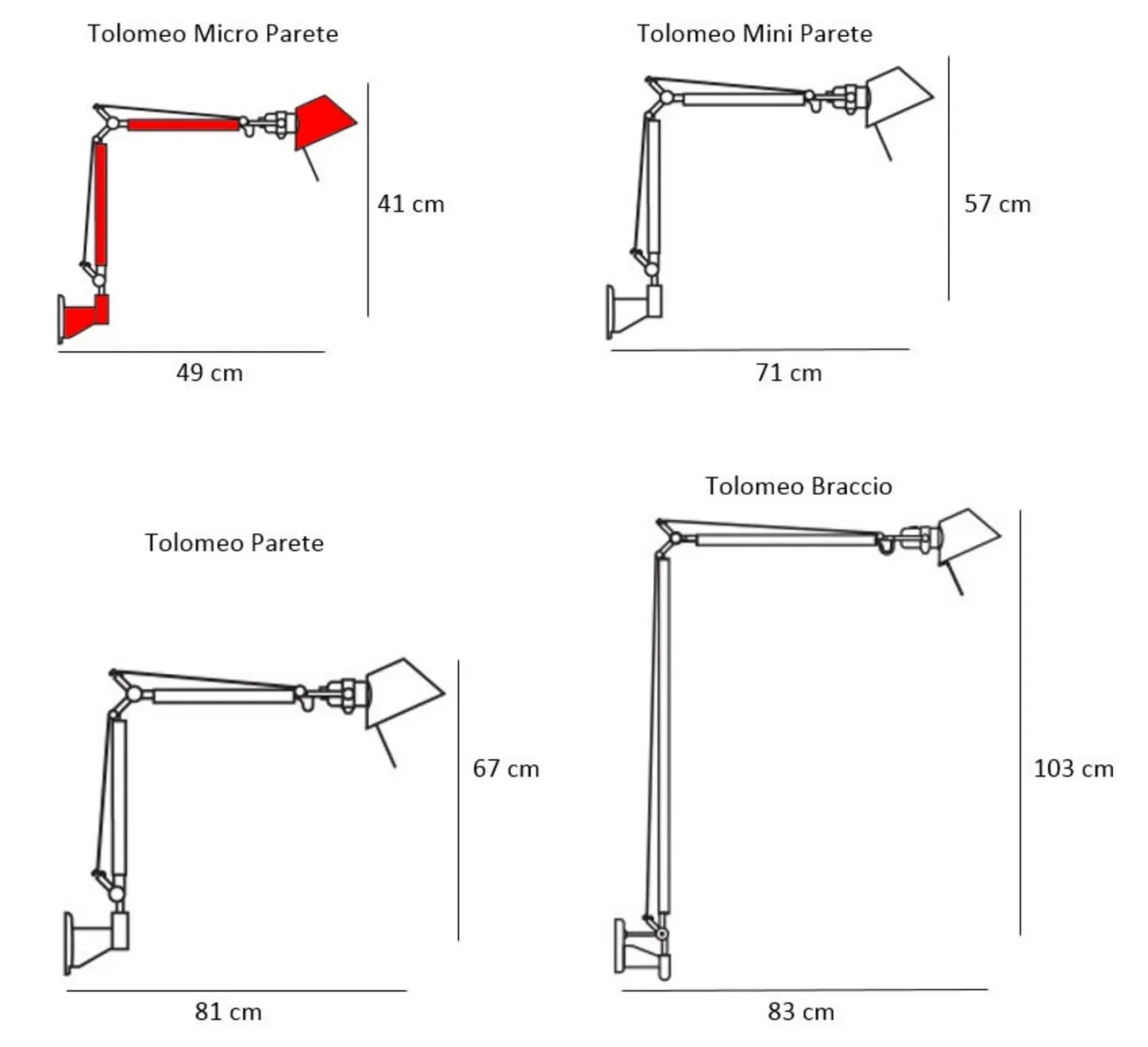 Tolomeo Micro LED Væglampe Alu - Artemide - Kontor / arbejdsværelse - Design - Aluminium