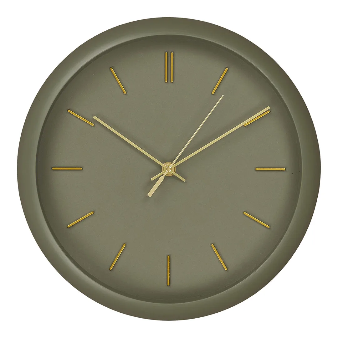 Rossano Wanduhr lautlos Ø30cm grün.