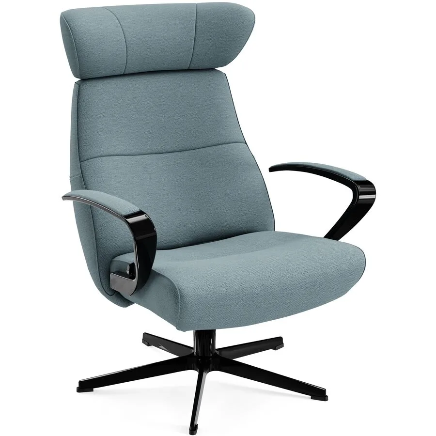 Conform Sessel Enno Petrol, Schwarz Stoff, Aluminium T 163 B 81 H 99 cm - Möbel Konfigurator: Traummöbel individuell zusammenstellen
