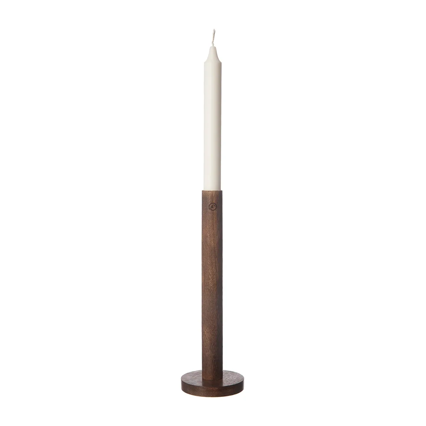 ERNST Ernst Kerzenhalter aus Holz 25cm Dunkelbraun