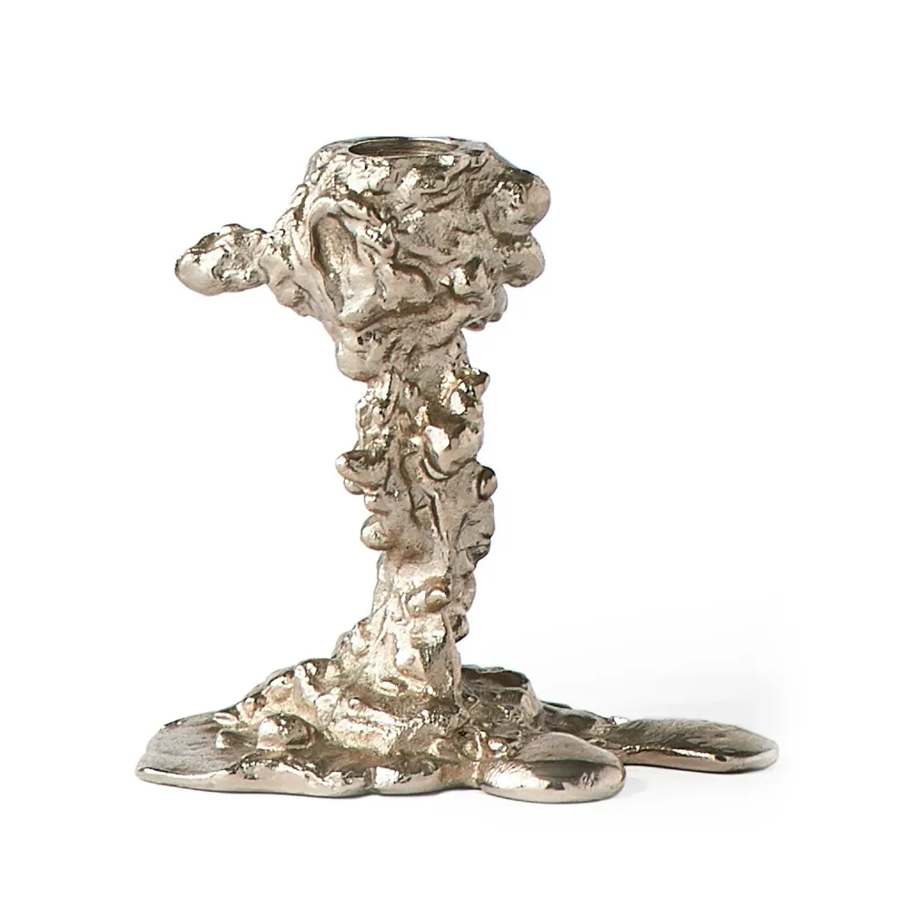 Drip ljusstake silver
