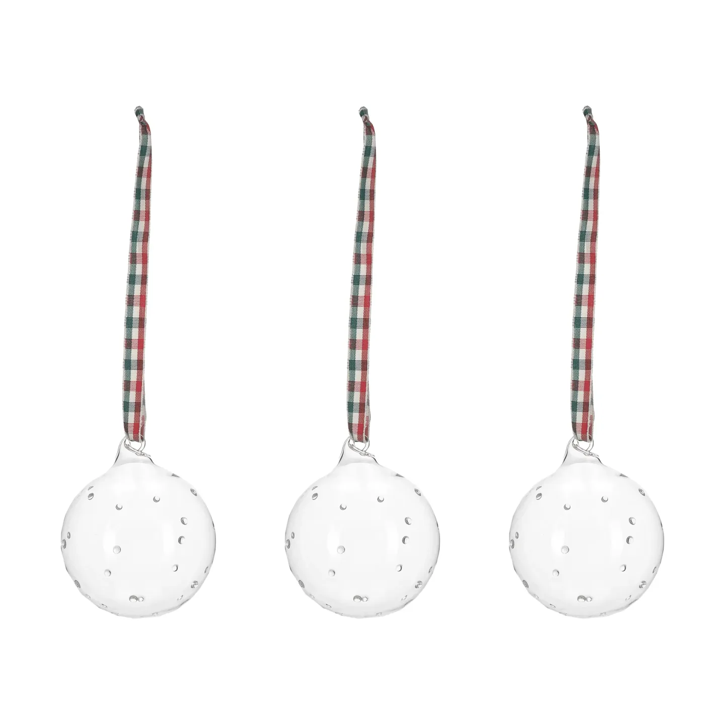 Scandi Living Grace julgranskula med rosett 3-pack Grön