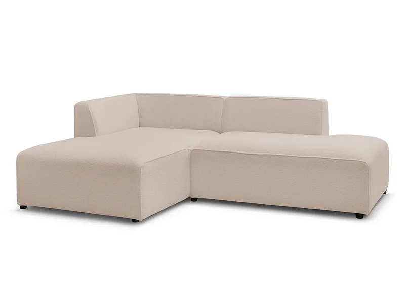 Ecksofa BOBOCHIC MEGEVE Boucle-Stoff beige