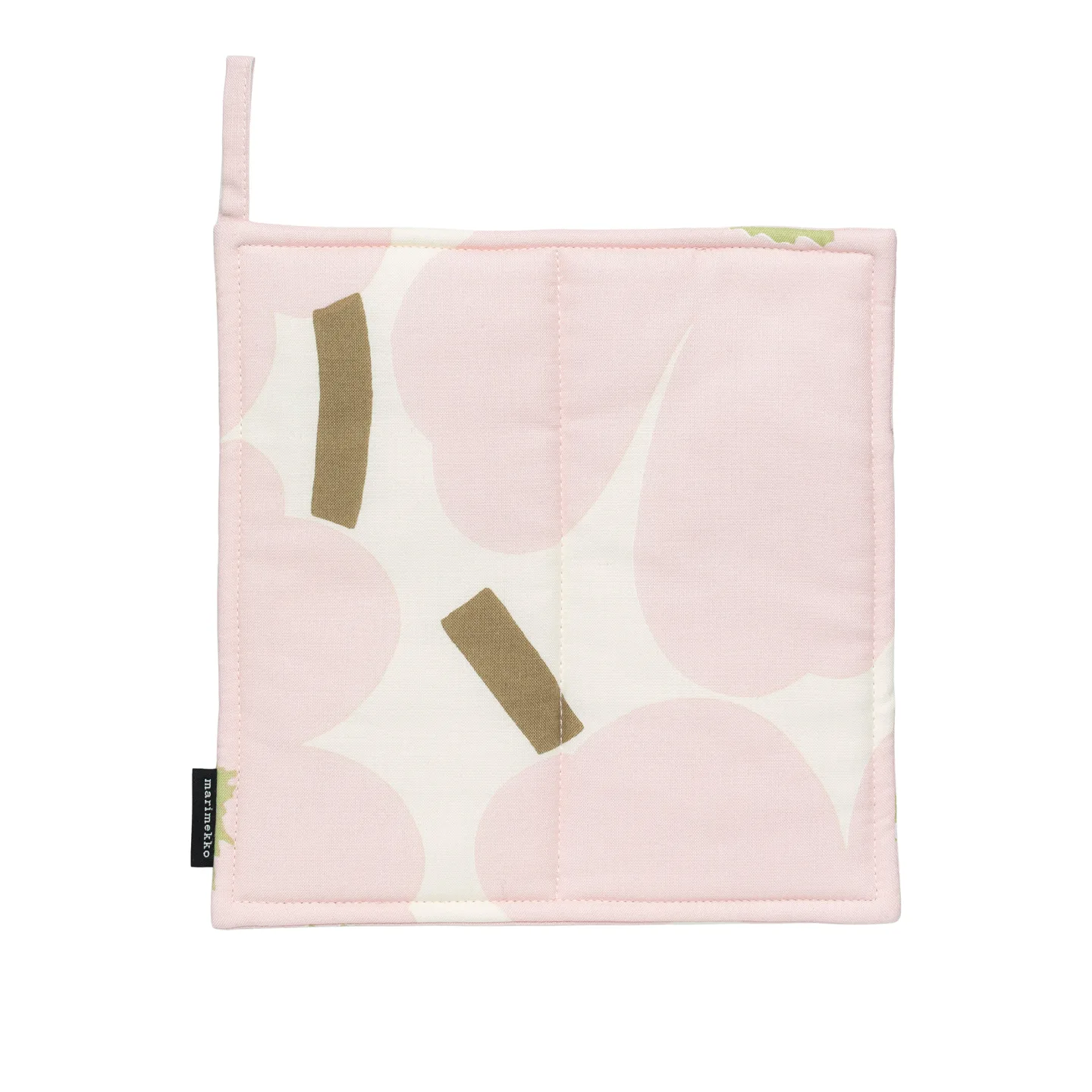 Marimekko - Pieni Unikko Pot Holder, off white, pink, pear, sand - Grytlappar och grytvantar