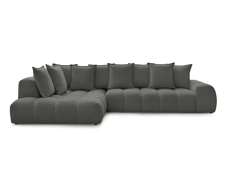 Ecksofa BOBOCHIC EVEREST Stoff chiniert dunkelgrau