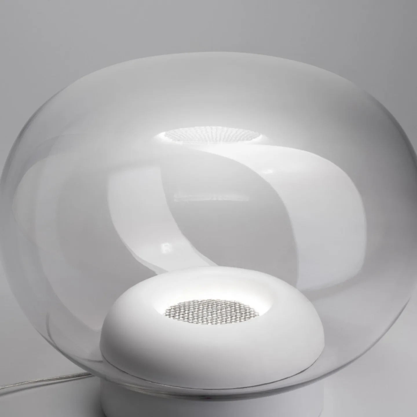 La Mariée LED-Tischlampe, transparent, 28,5 cm - Stilnovo - Wohnzimmer - Design - Glas - Mit Schirm