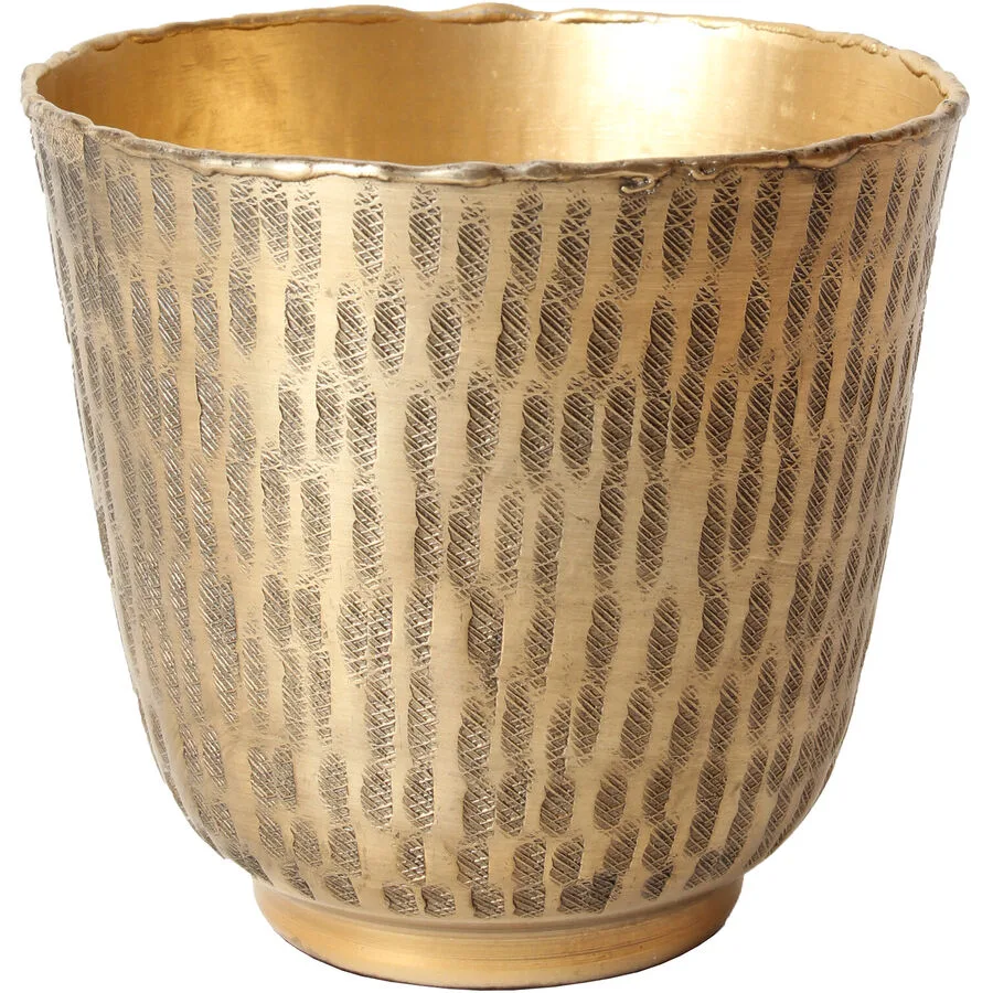 Übertopf Modern Bohemian Gold Aluminium 14 cm