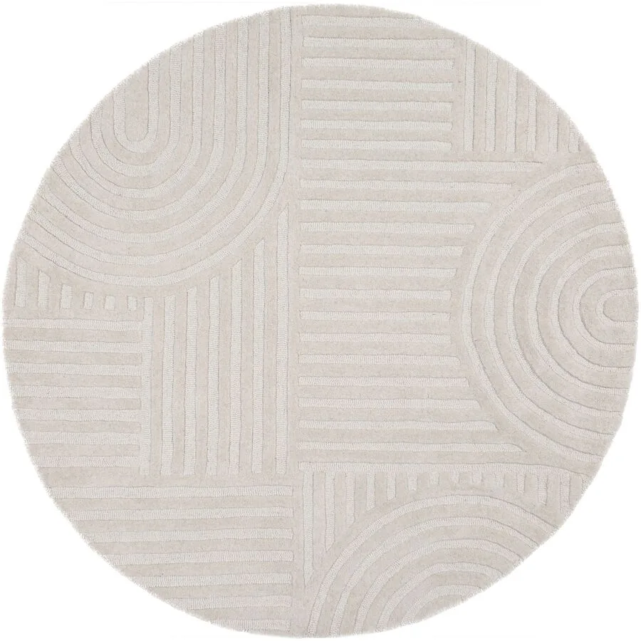 Teppich Zaria Natur 100% Wolle 160 x 160 cm