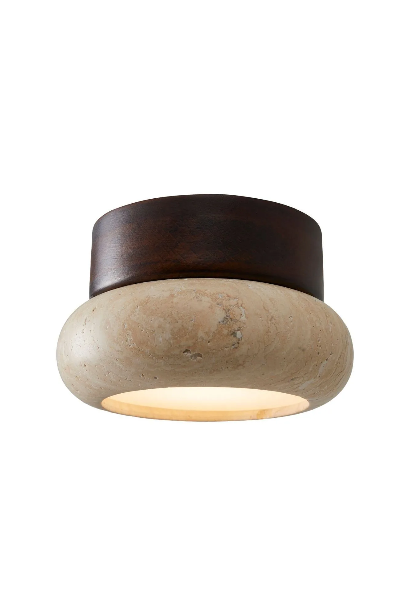 Eryvin Vägglampa 15 cm Rund - Valnöt Beige