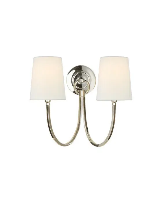 Reed Double Sconce Nickel