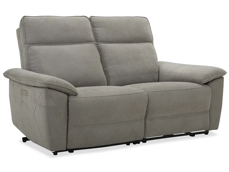 3er Sofa PLYMOUTH Polyester grau