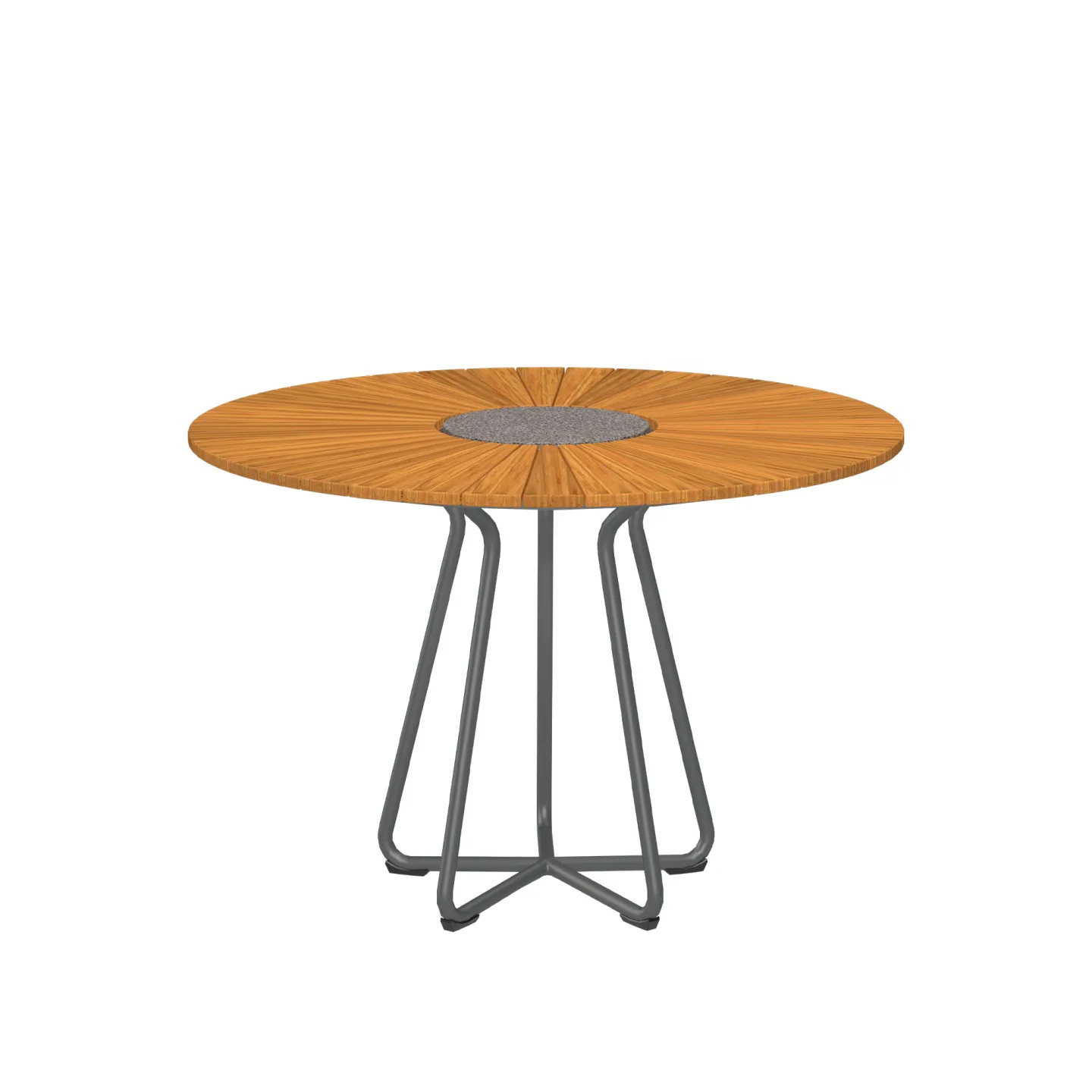 Houe - CIRCLE Dining Table - Ø 110 cm - Matbord utomhus - Henrik Pedersen - Träfärgad - Metall/Trä/Sten