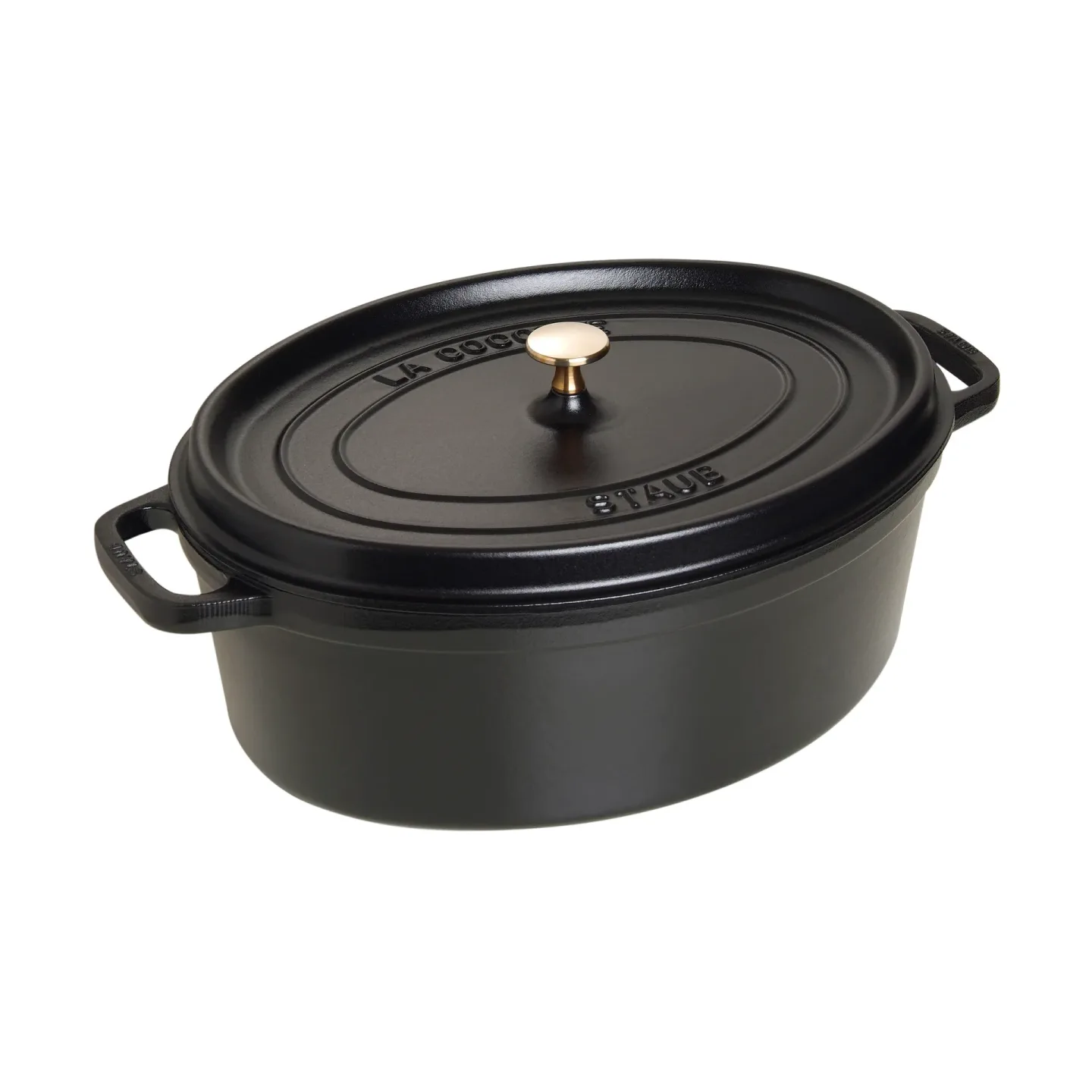 STAUB Staub La Cocotte ovaler Topf Gusseisen 8 L Schwarz