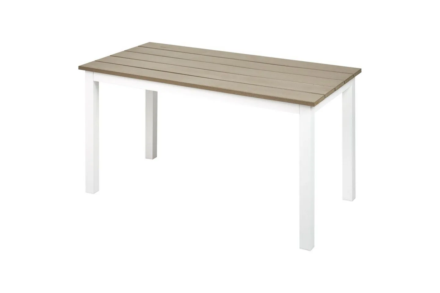 Trädgårdsbord Messina Ljus trä/vit, 52x96x50 cm - Ljus trä/vit, 52x96x50 cm