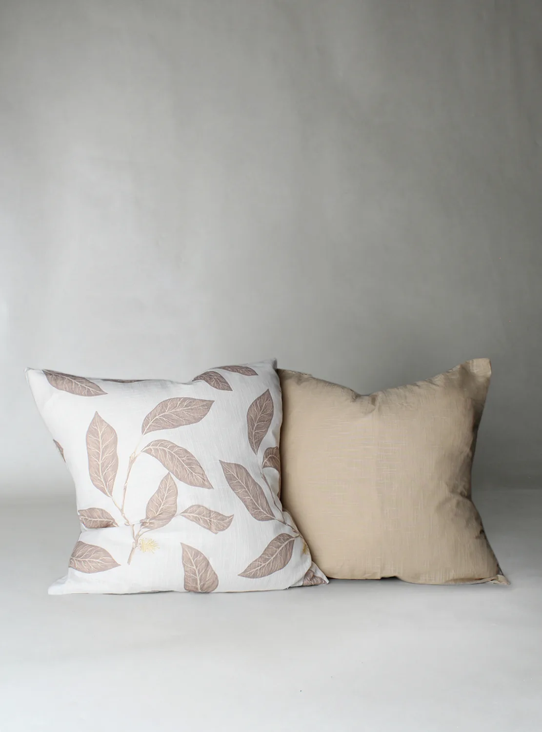 Putetrekk x 2 - Morris (beige) (Størrelse: 45 x 45 cm)