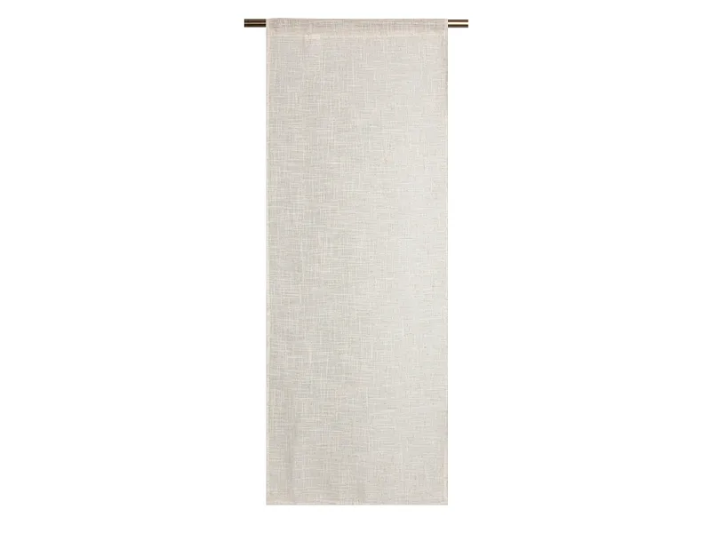 Scheibengardinen NEMI 45x120cm kleiderstangegriff durchsichtig dunkelbeige