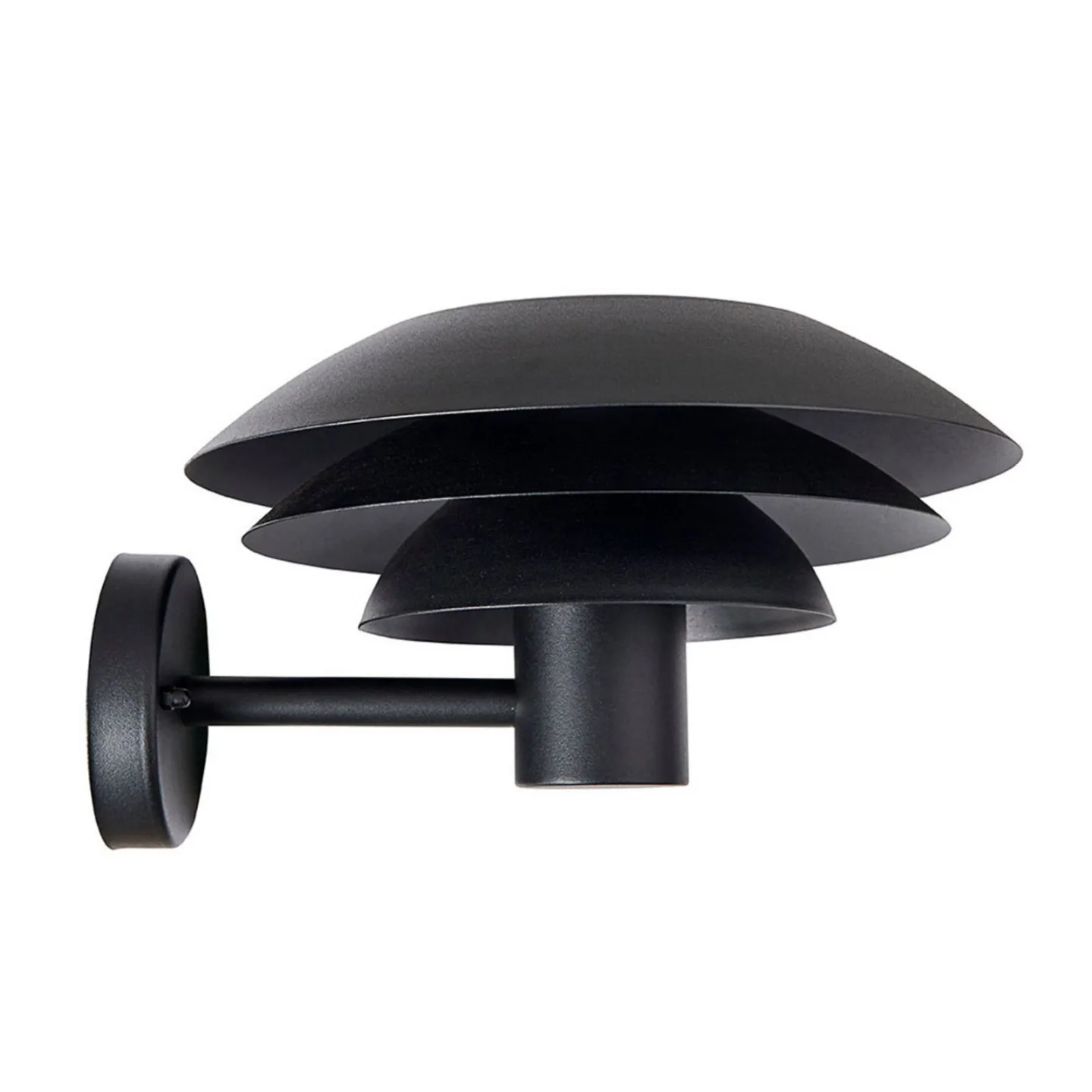 DL25 Außenwandleuchte, Ø 25 cm, schwarz matt - Dyberg Larsen - Skandinavisch - Metall - Einflammig