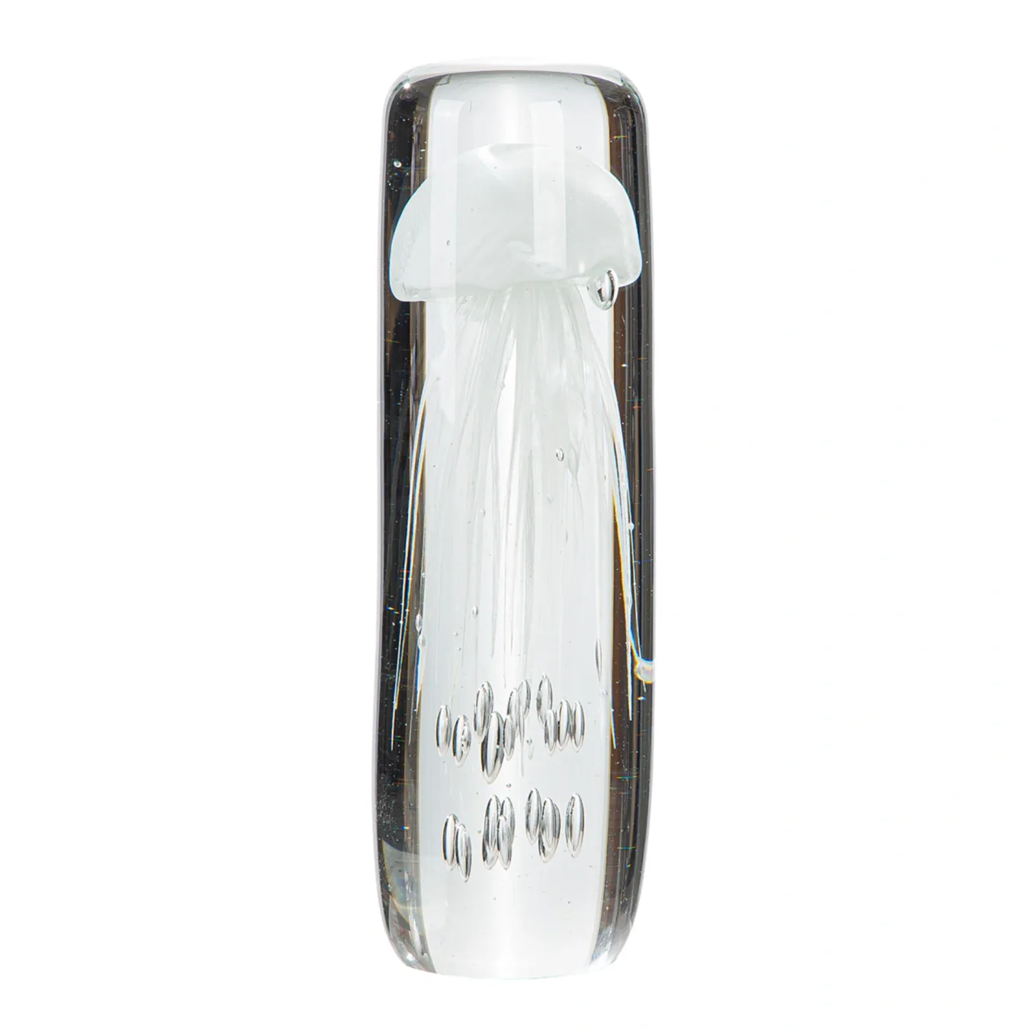 Gilde Figur Qualle Glas Weiss H: 30 cm | Schubiger Möbel