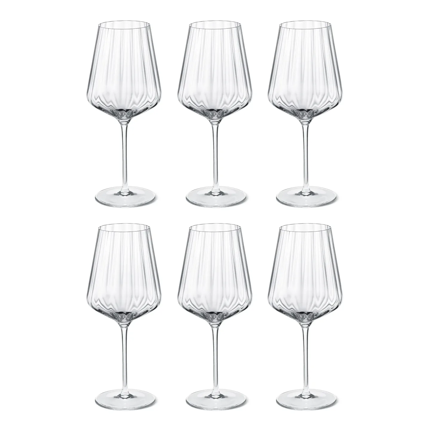 Georg Jensen Bernadotte Weißweinglas 6er Pack Kristallin