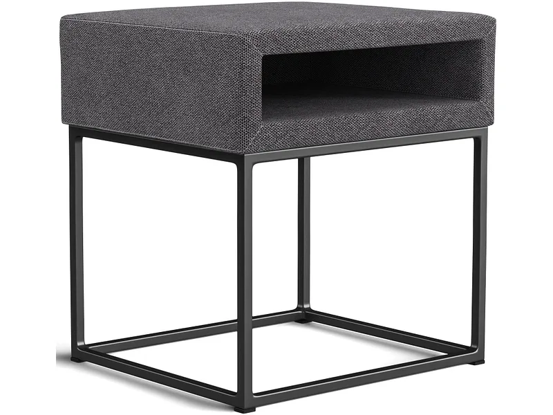 Nachttisch SWISS HOME STYLE AMBER 45x40x45cm dunkelgrau