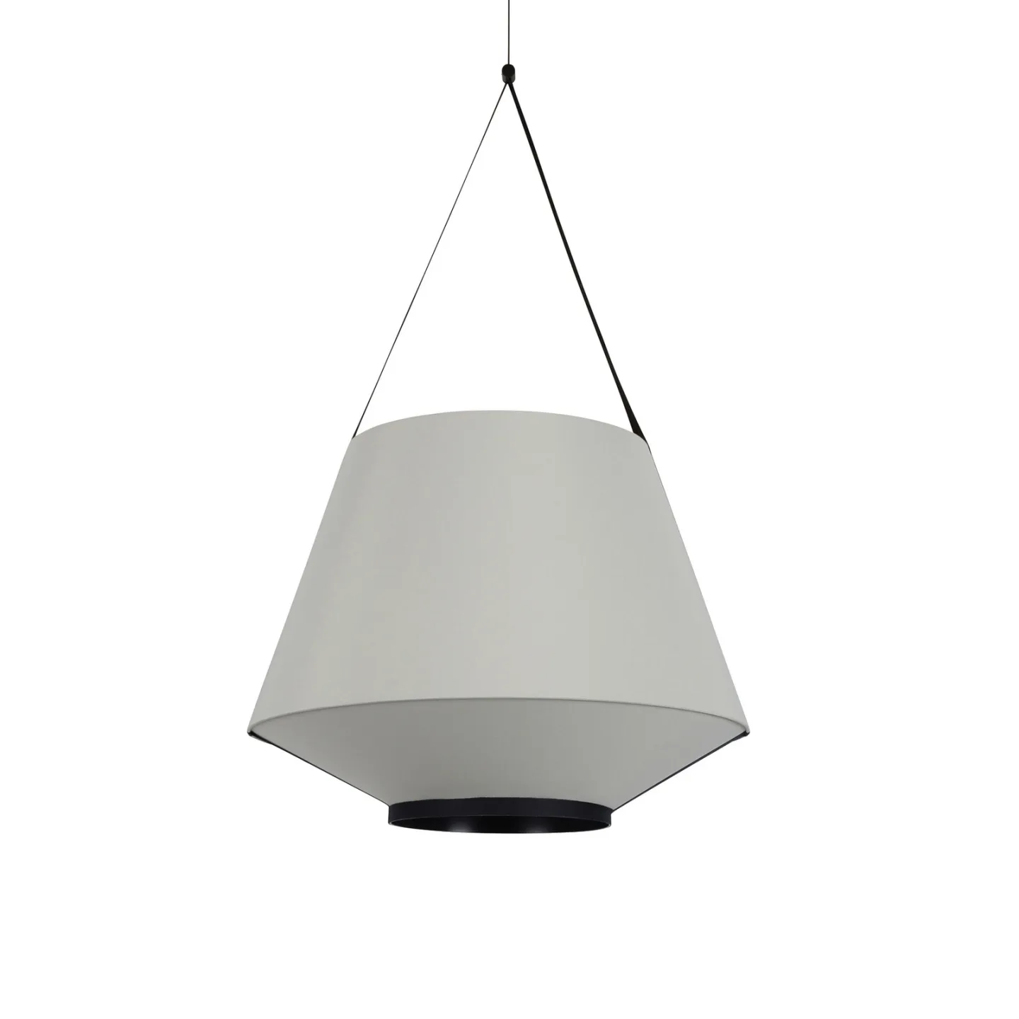 Carrie Pendelleuchte M Grey - Forestier Carrie M - Wohnzimmer - Design - Stoff / Textil - Einflammig