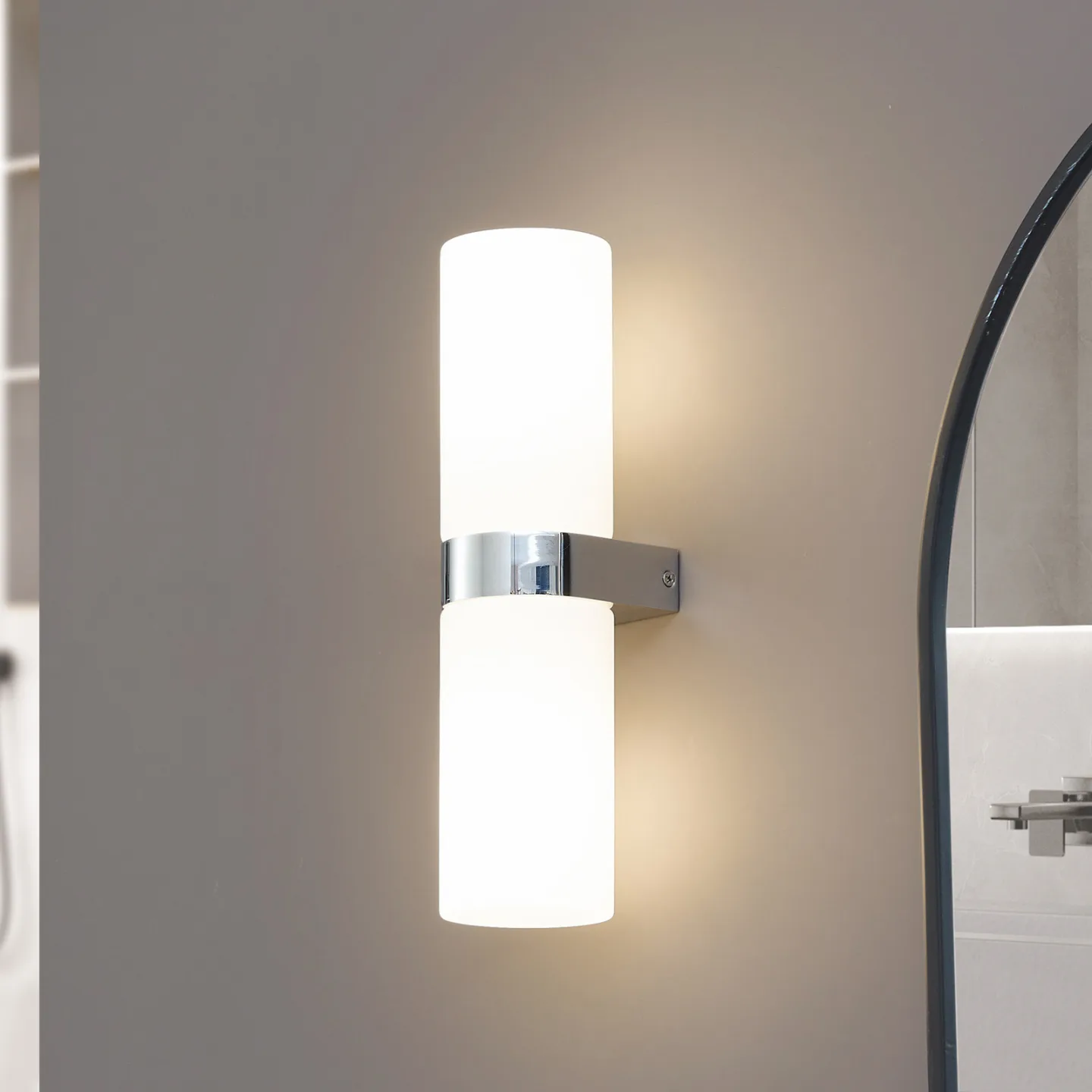 Basolo Wandleuchte H31,5 IP44 Chrom - Lucande - Badezimmer - Modern - Mehrflammig