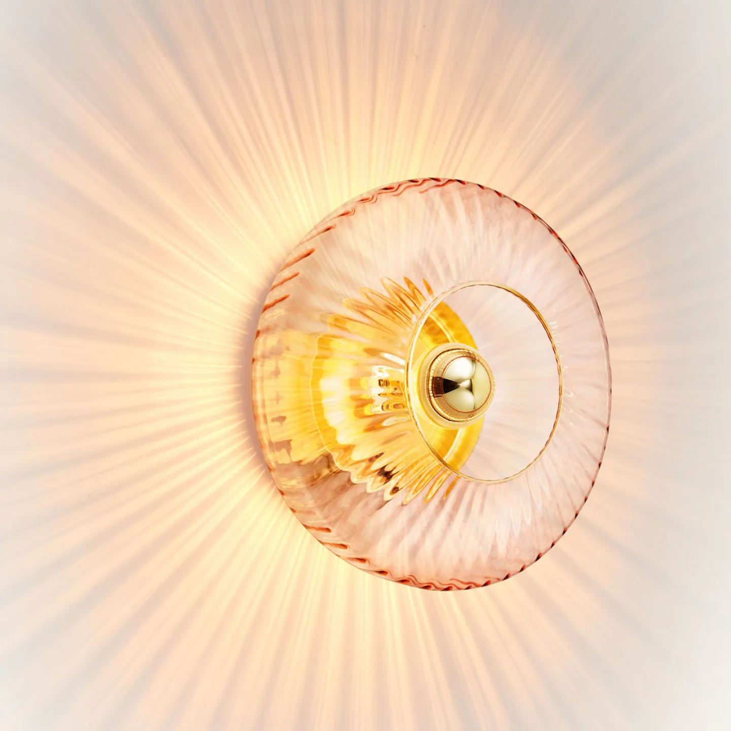 Design By Us New Wave Optic Wandleuchte XL Rose