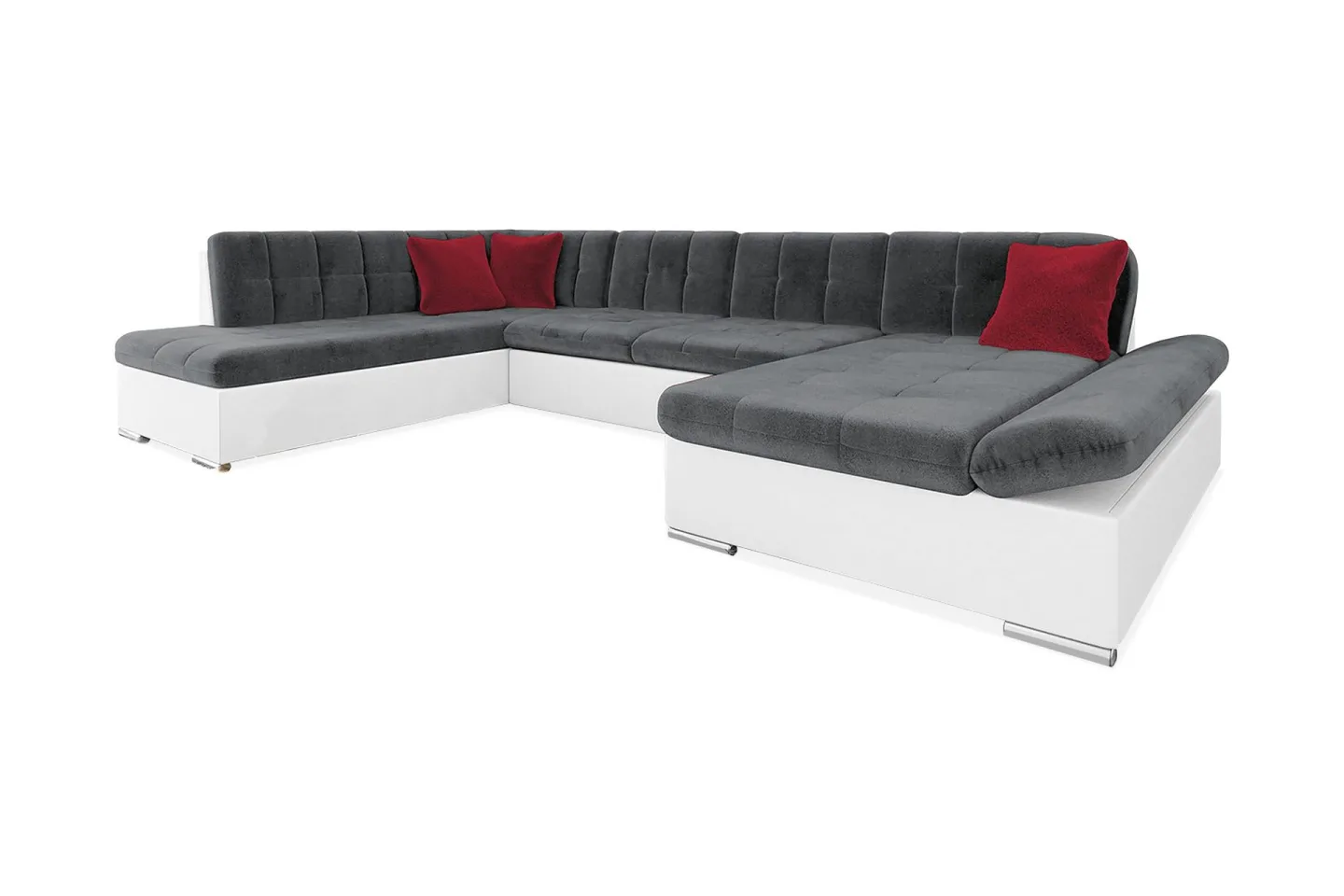 Zumar 8-sits Bäddsoffa Universal - Vit/Grå