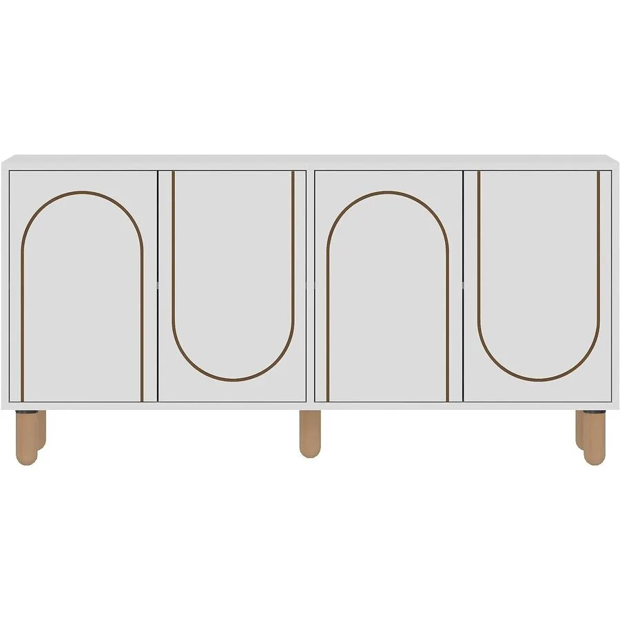 Sideboard Vint weiss Holzwerkstoff B 150 H 75 cm