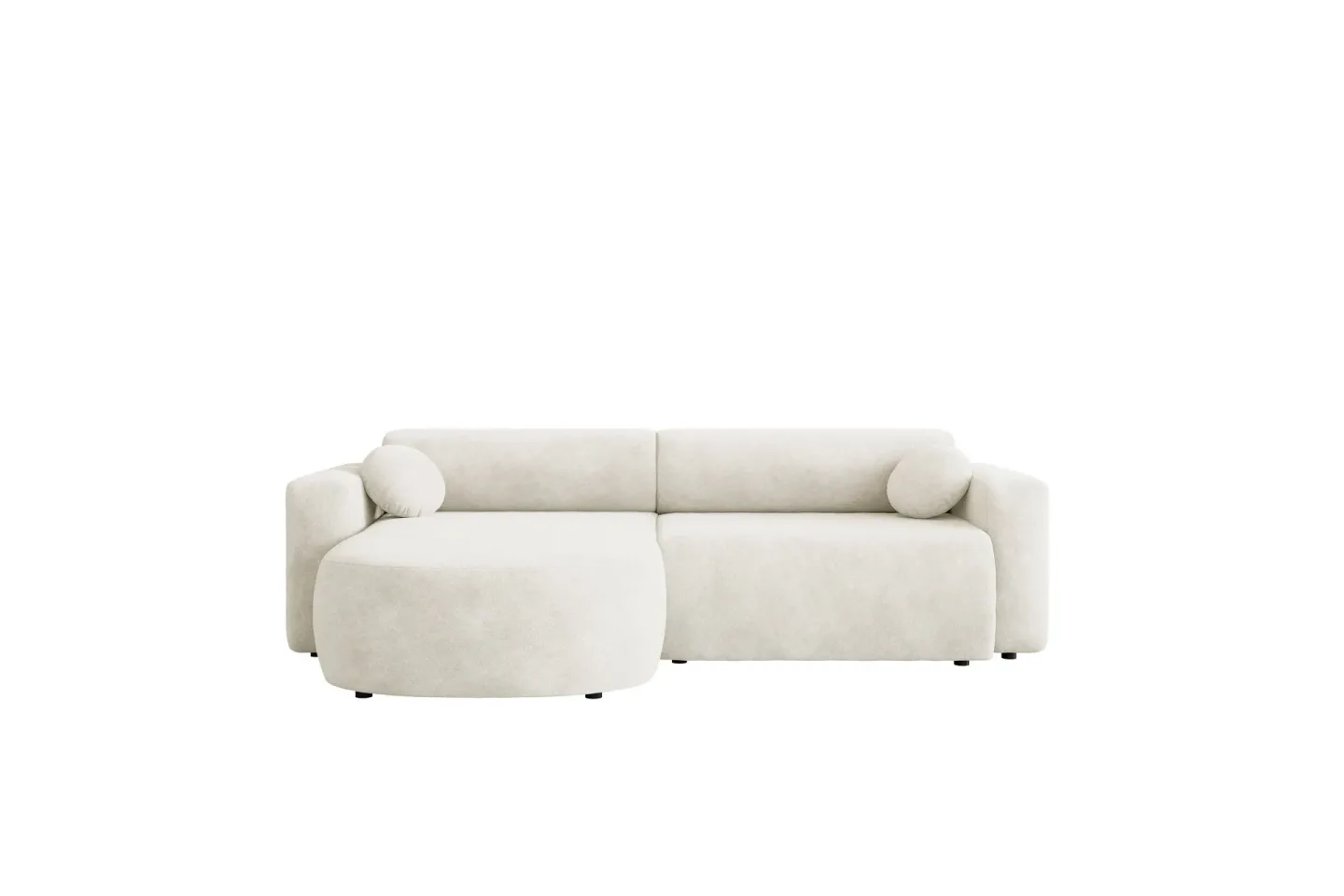 Hanish Bäddsoffa med Divan 3-sits i Plysch - Beige