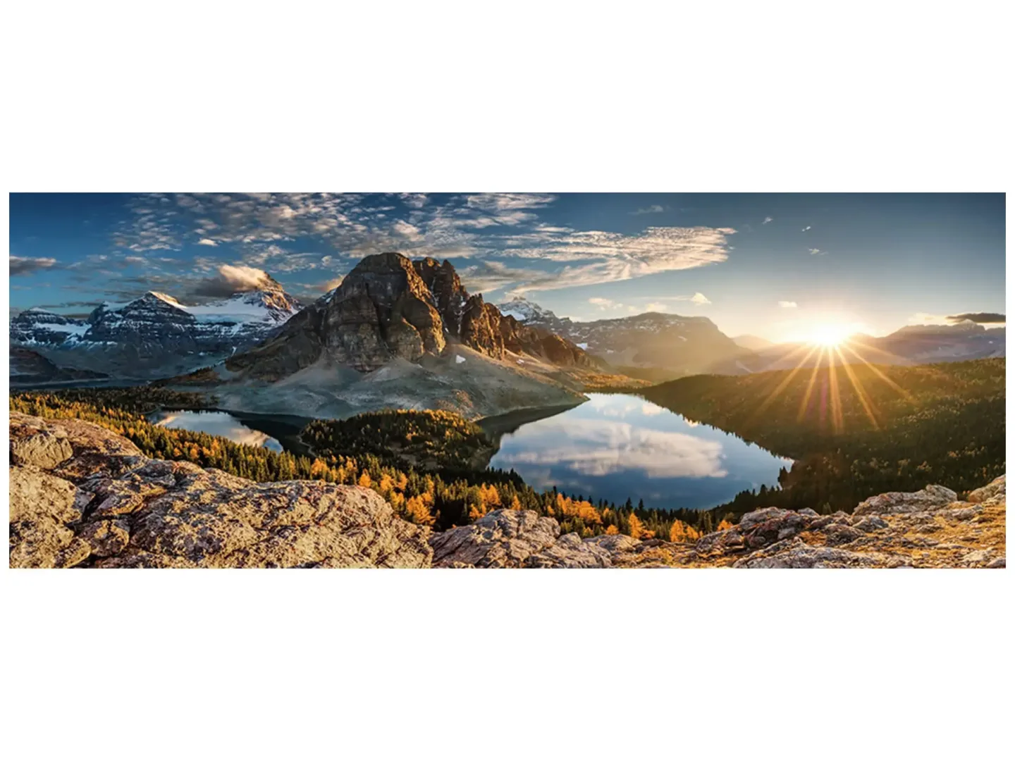 image LAND Digitaldruck auf Glas Bergpanorama mit See | Schubiger Möbel