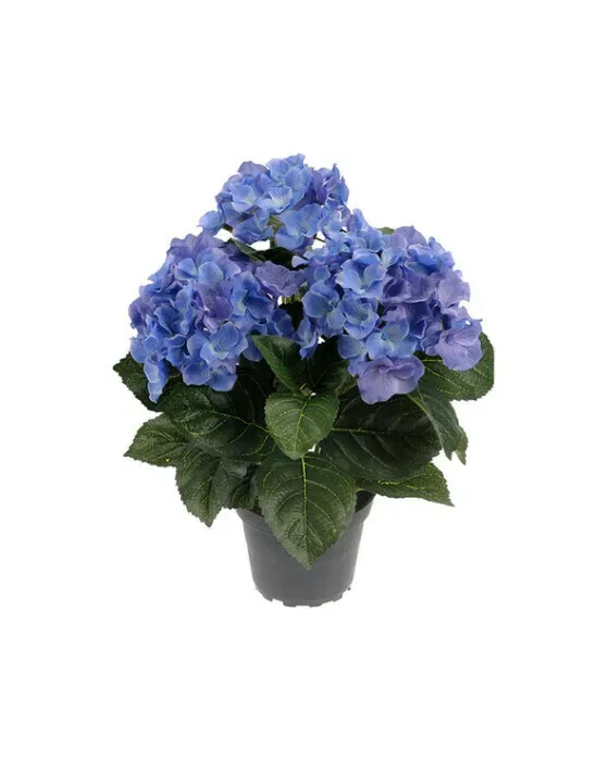 Kunstig Hortensia potteplante blå